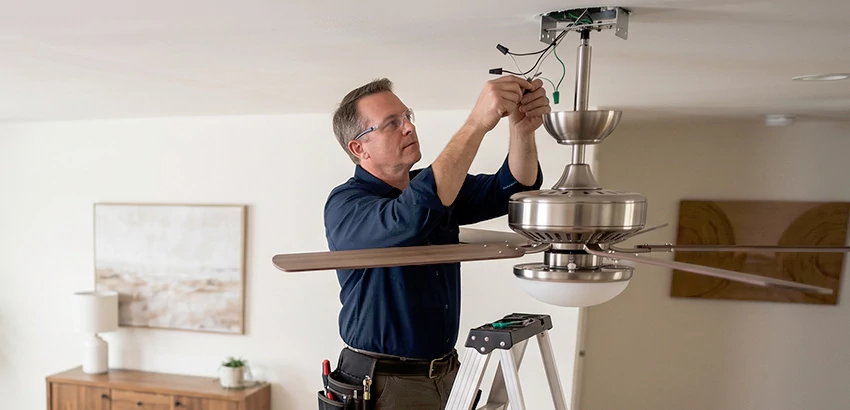 Ceiling Fan Light and Switch Repair in Medford