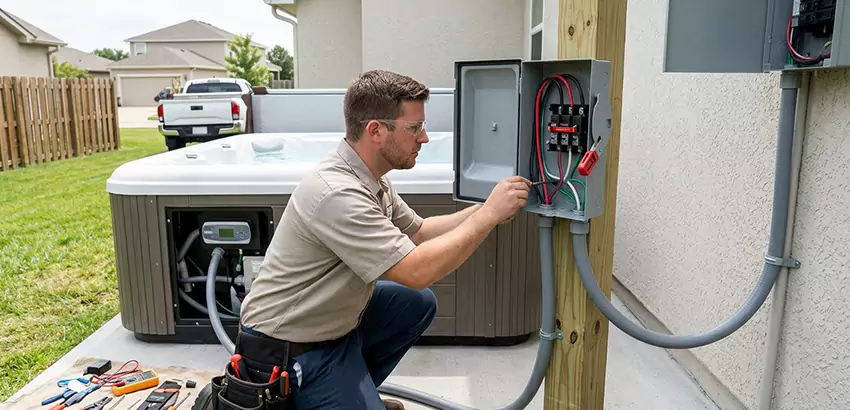 Outdoor Hot Tub Electrical Installation in Medford