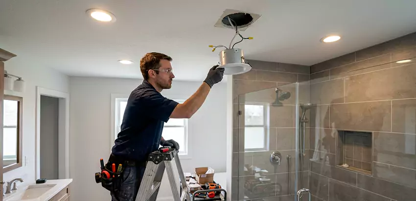 Bathroom and Shower Recessed Lighting Installation in Medford